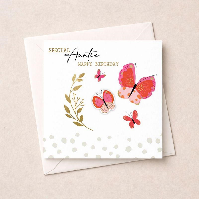 An image of Birthday Card - Auntie Butterflies