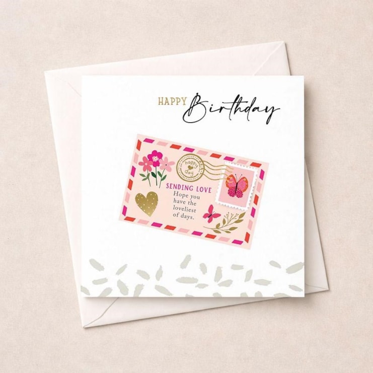 Birthday Card - Sending Love Birthday Card - Sending Love