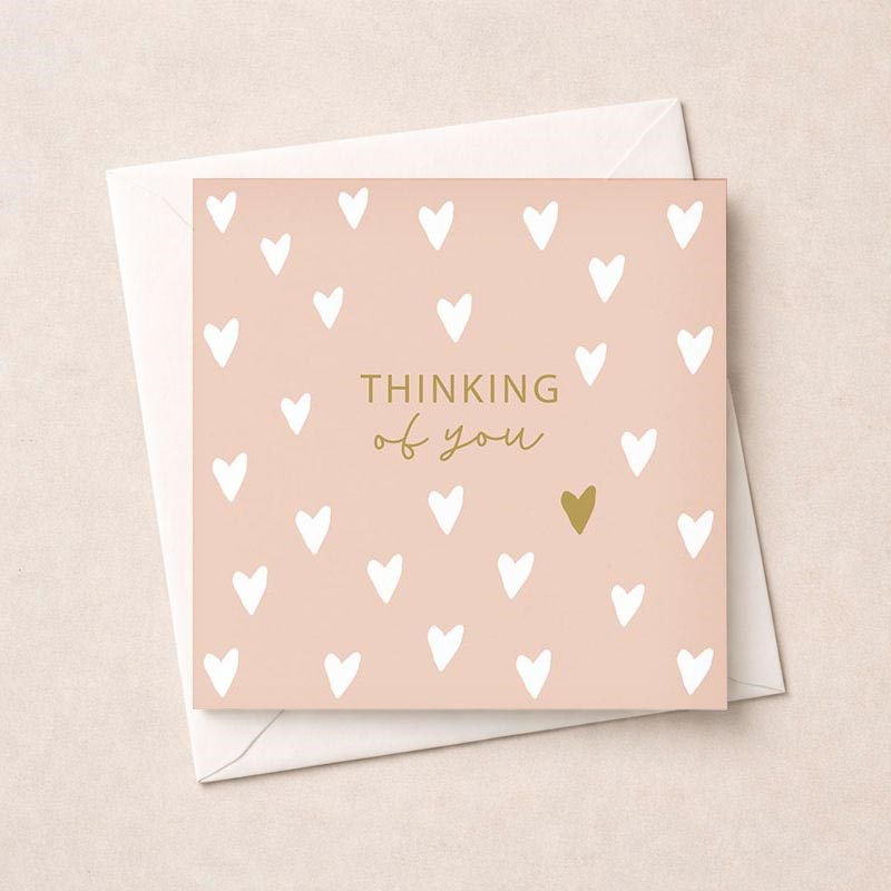 An image of Thinking Of You Card - Hearts