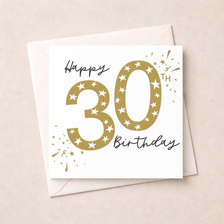 Age 30 Birthday Card - Stars Age 30 Birthday Card - Stars