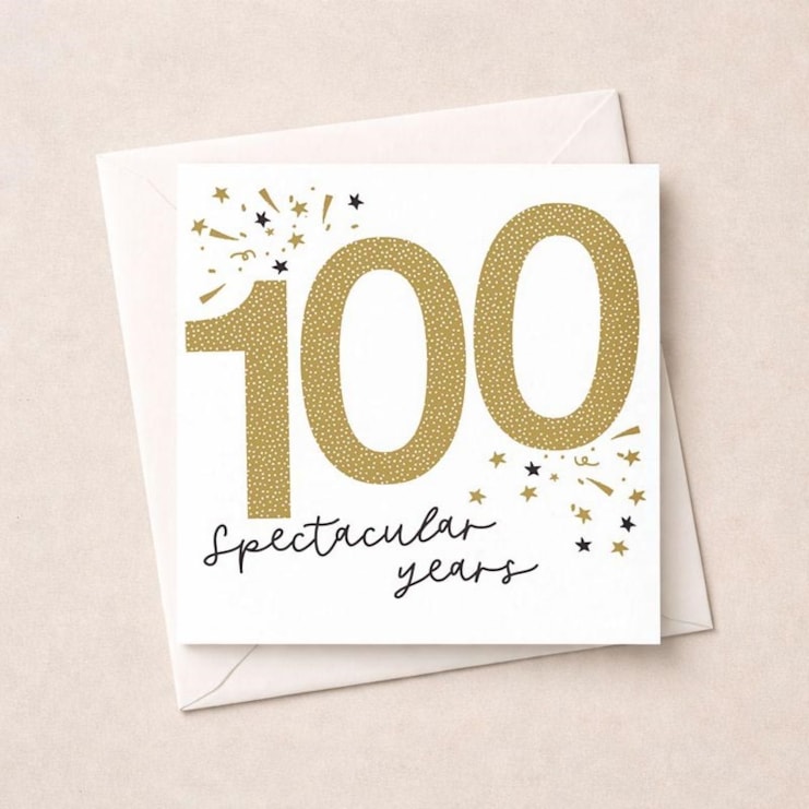 Age 100 Birthday Card - Stars Age 100 Birthday Card - Stars