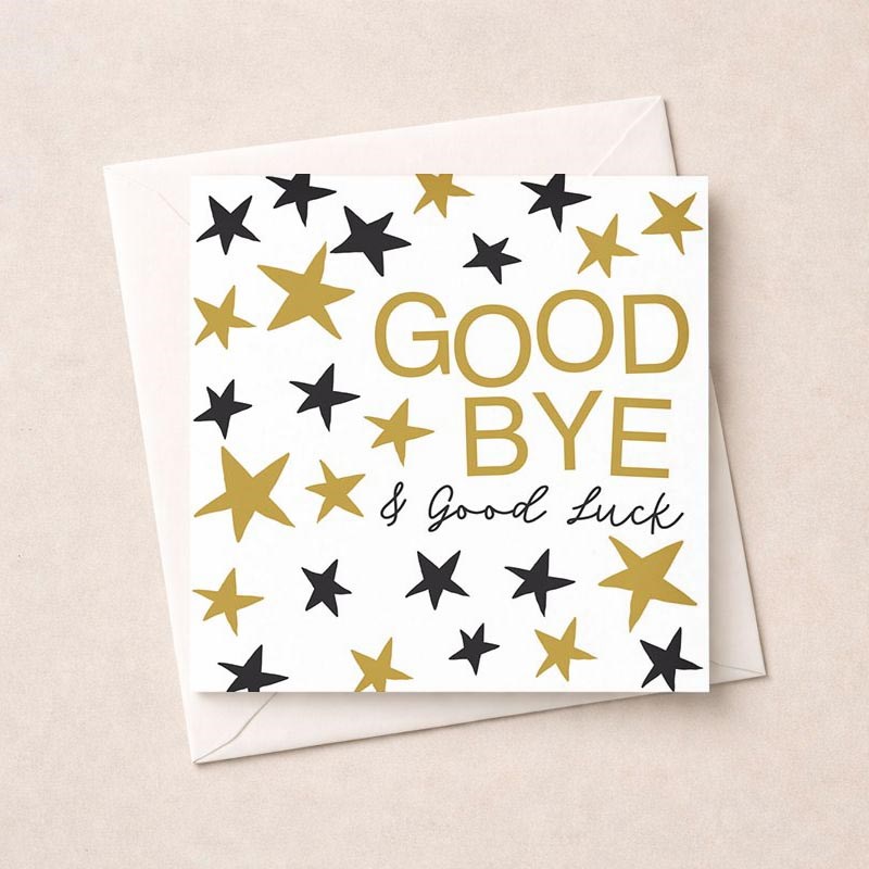 An image of Sorry You're Leaving Card - Stars