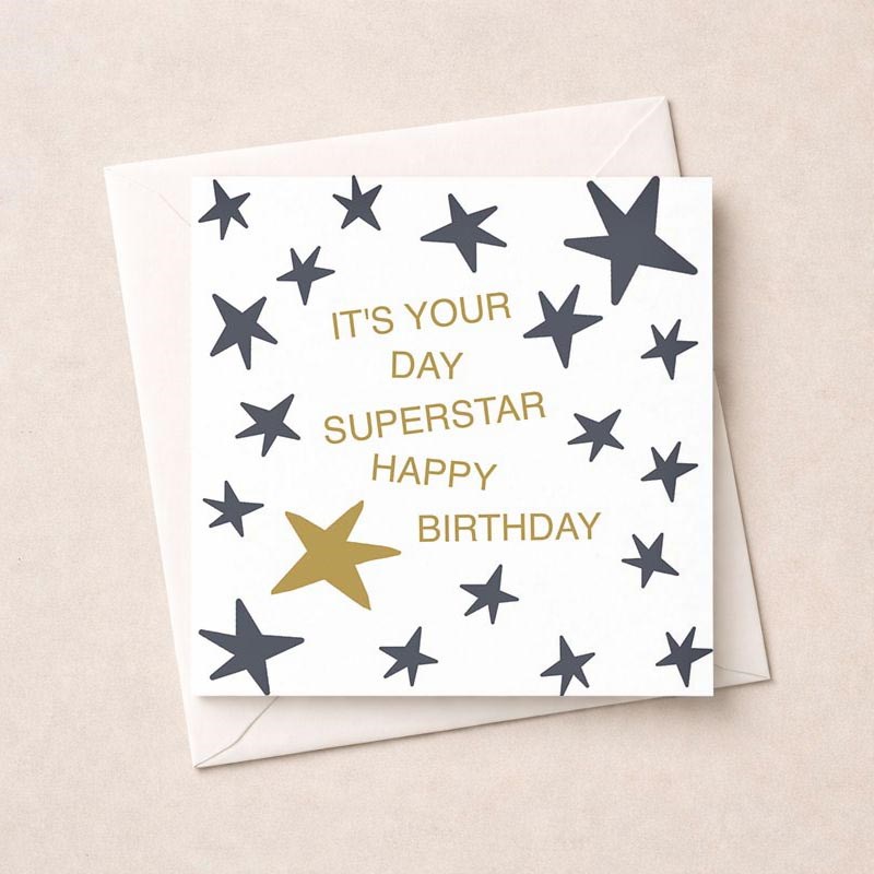 An image of Birthday Card - Superstar