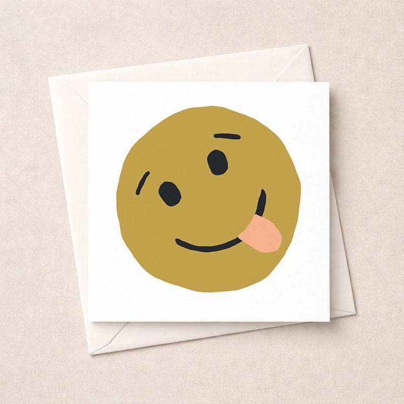 An image of Open Card - Cheeky Tongue Face
