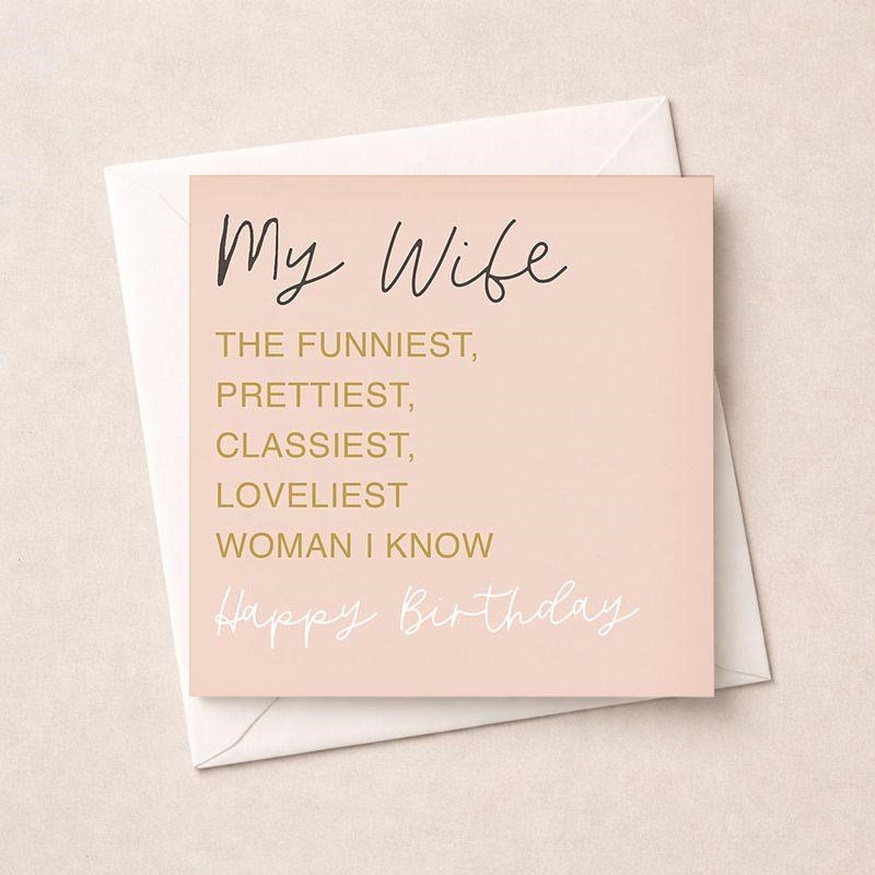 An image of Wife Birthday Card - Loveliest Woman I Know