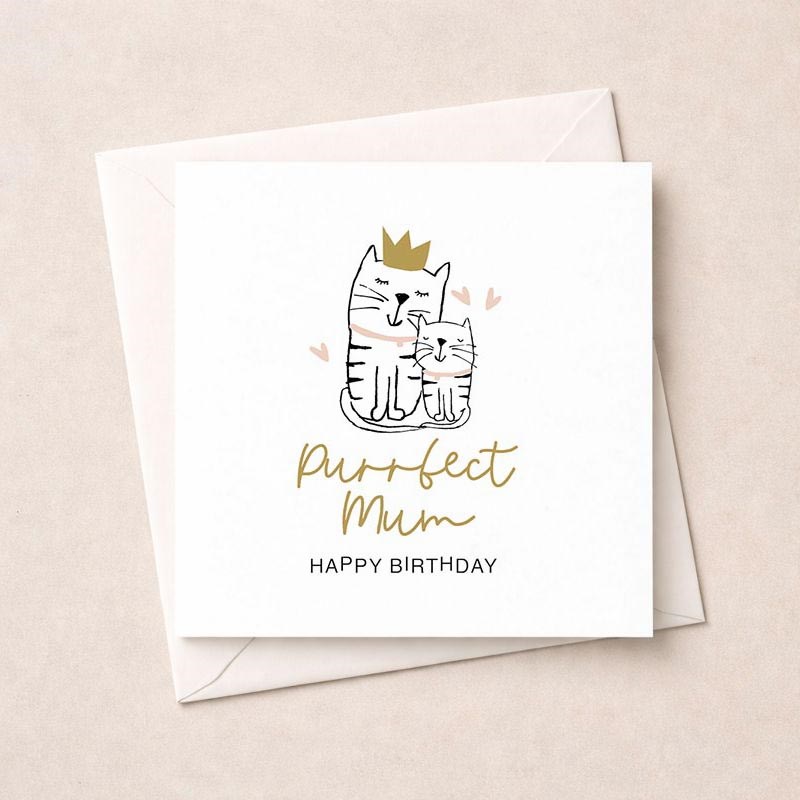 An image of Mum Birthday Card - Purrfect Mum