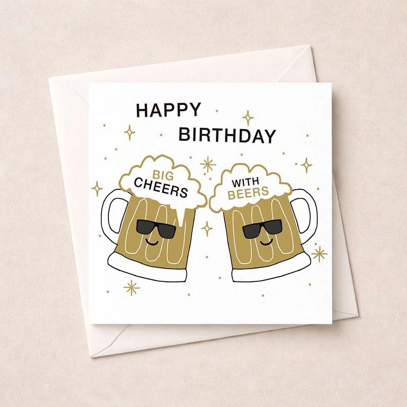 An image of Birthday Card - Big Cheers With Beers