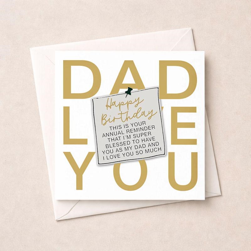 An image of Dad Birthday Card - Annual Reminder