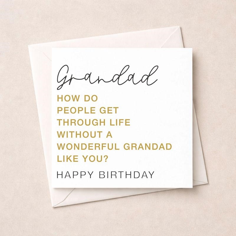 An image of Grandad Birthday Card - Wonderful Grandad Like You