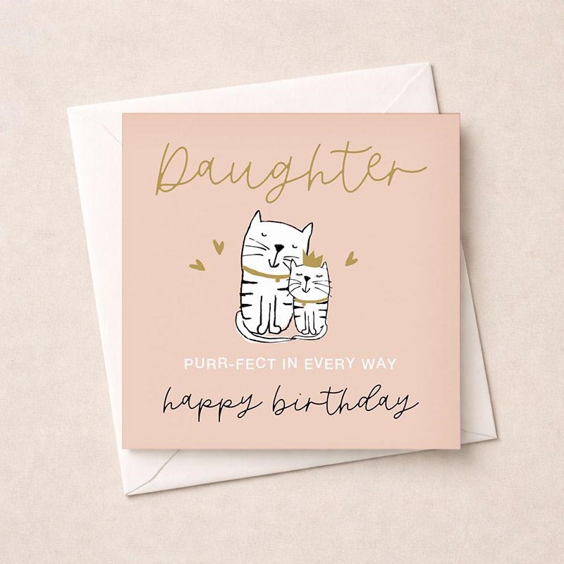 An image of Daughter Birthday Card - Purrfect