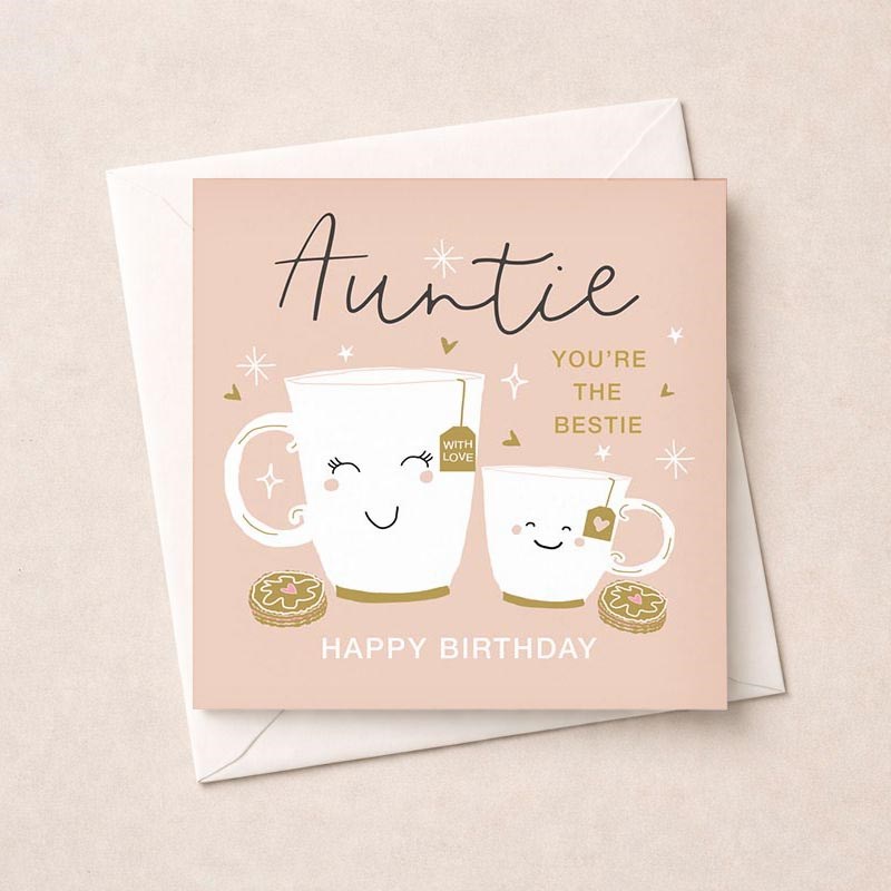 An image of Auntie Birthday Card - Bestie