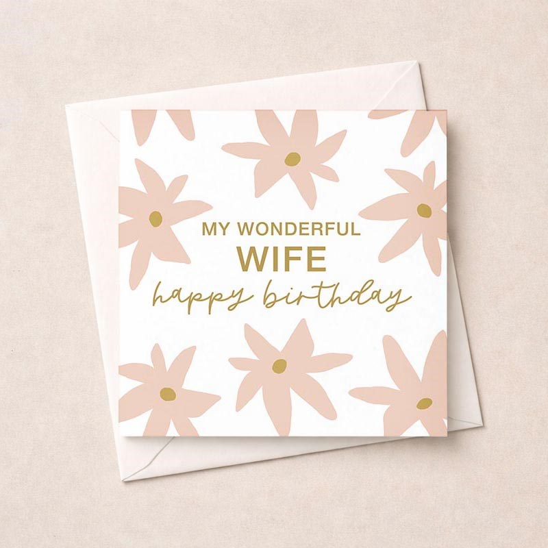 An image of Wife Birthday Card - Wonderful Wife