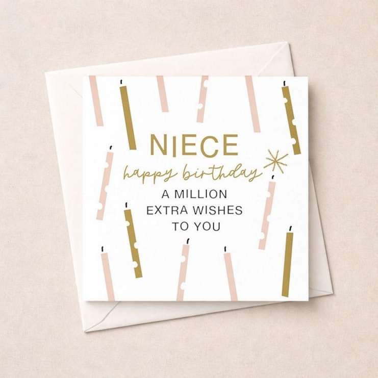 Niece Birthday Card - Million Extra Wishes Niece Birthday Card - Million Extra Wishes