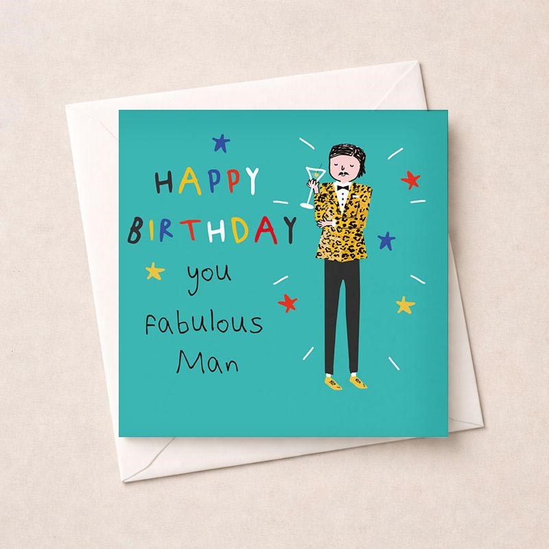An image of Birthday Card - fabulous Man