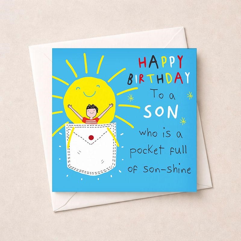 An image of Son Birthday Card - Pocket Full Of Son-shine