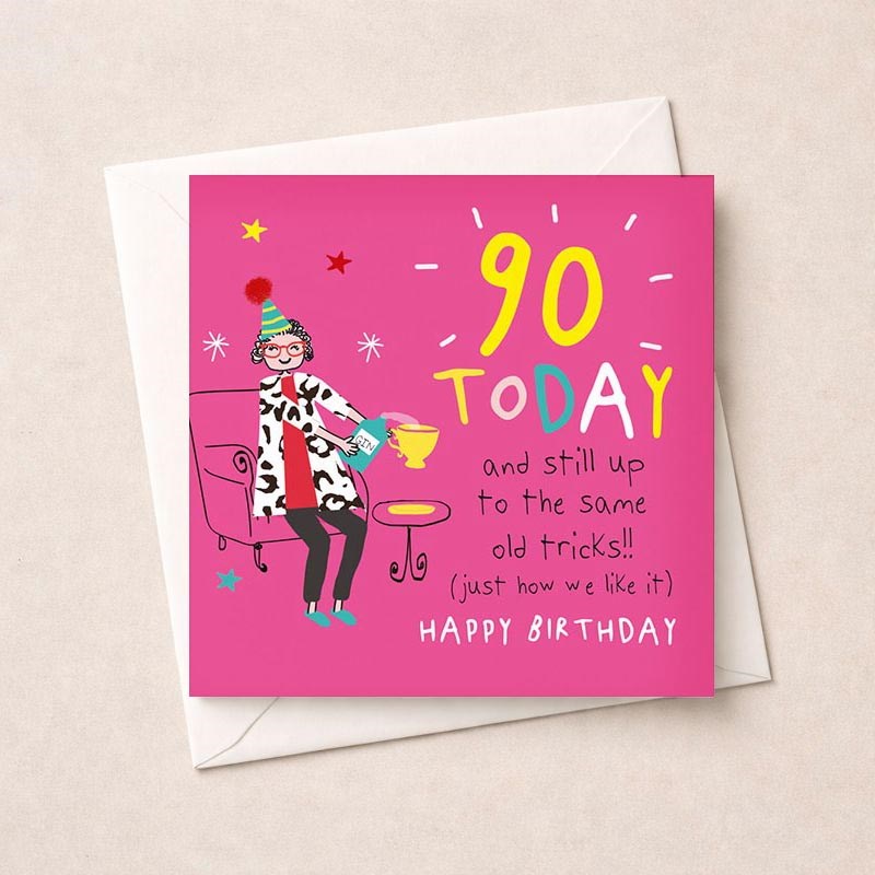 An image of Age 90 Birthday Card - Gin