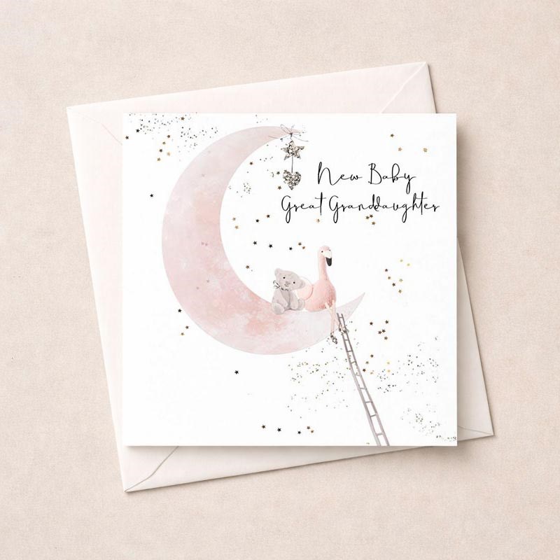 An image of New Baby Card - Great Granddaughter