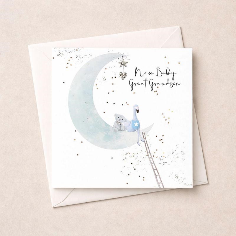 An image of New Baby Card - Great Grandson