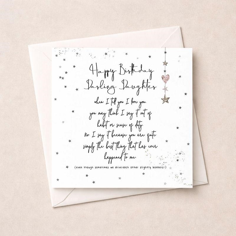 An image of Daughter Birthday Card - Darling Daughter