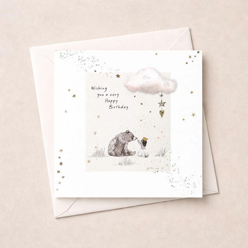 An image of Birthday Card - Bear With Girl