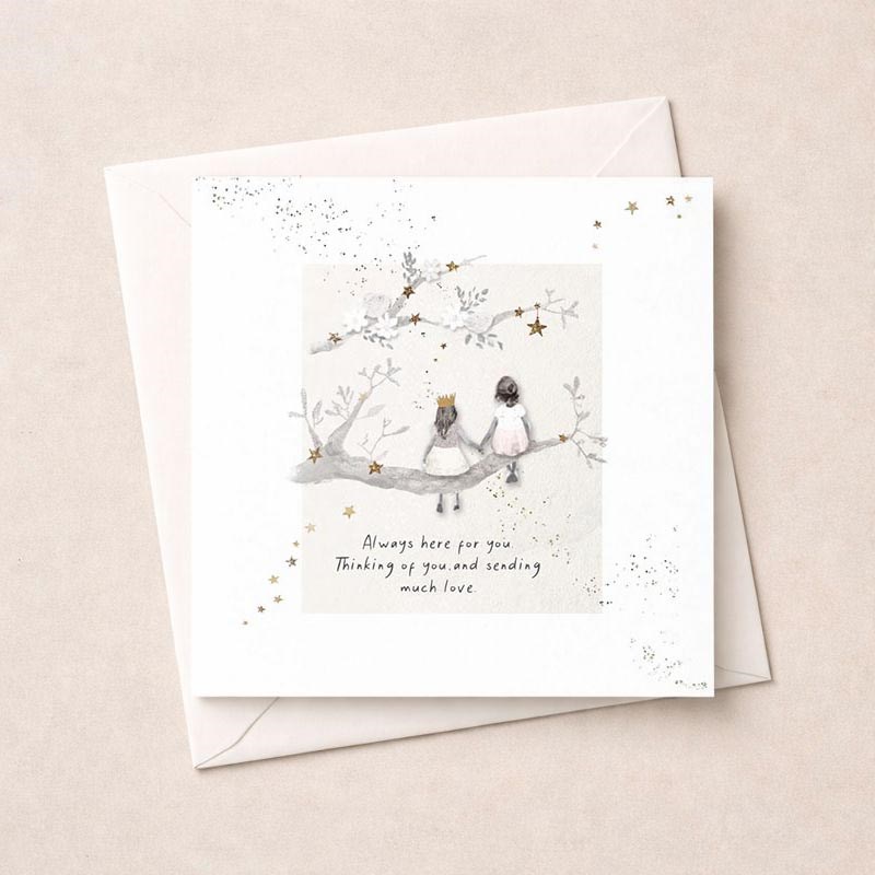 An image of Thinking Of You Card - Girls On A Branch