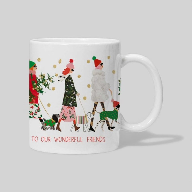 Personalised Christmas Mug - Strolling With The Dog Personalised Christmas Mug - Strolling With The Dog