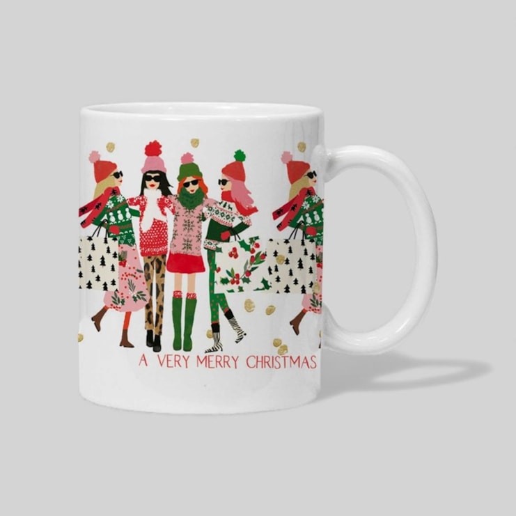 Personalised Christmas Mug - Group Of Girls Personalised Christmas Mug - Group Of Girls
