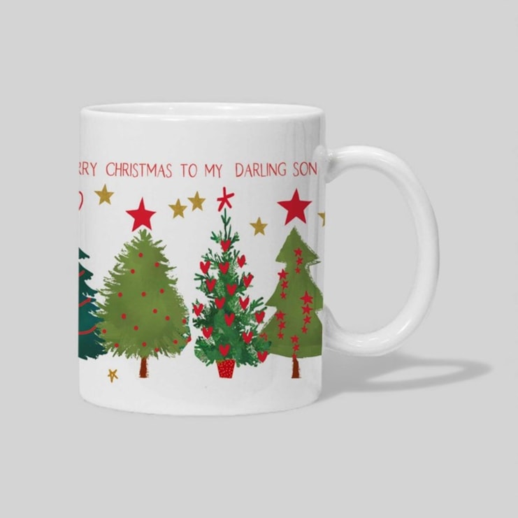 Personalised Christmas Mug - Christmas Trees Personalised Christmas Mug - Christmas Trees