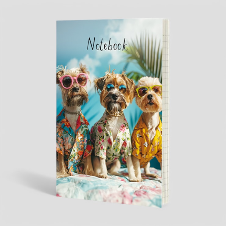 Notebook - Dogs In Hawaiin Shirts