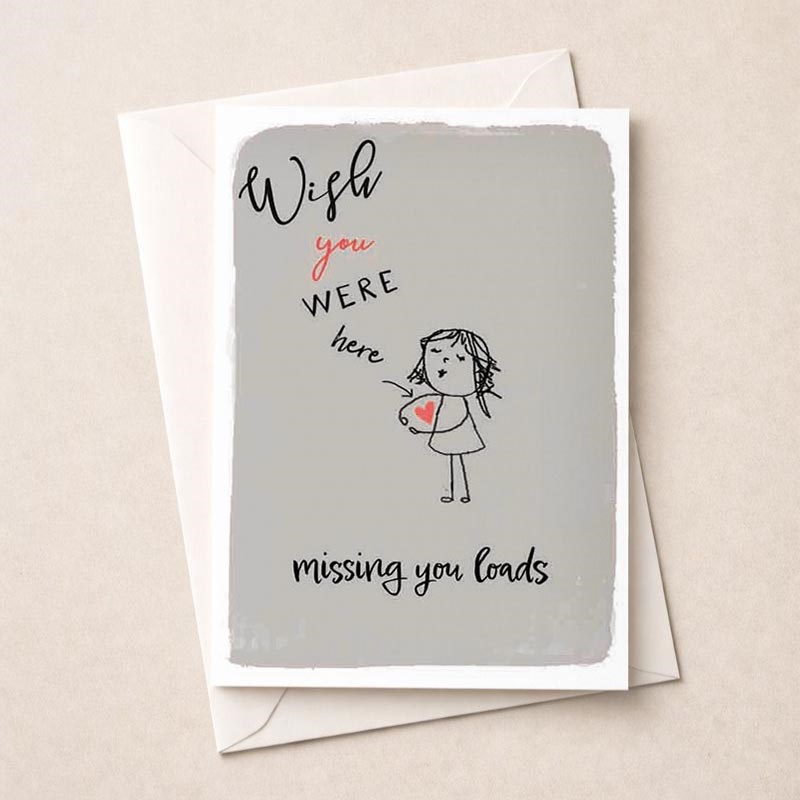 An image of Just To Say Card - Wish You Were Here