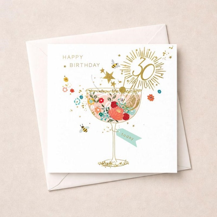 Age 30 Birthday Card - Cocktail Age 30 Birthday Card - Cocktail