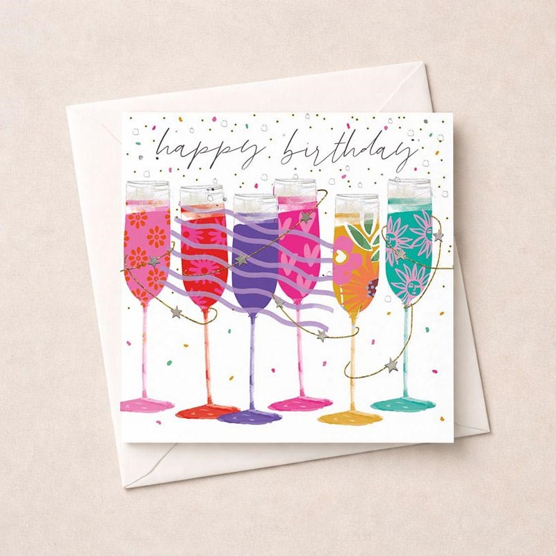 An image of Birthday Card - Birthday Champagne