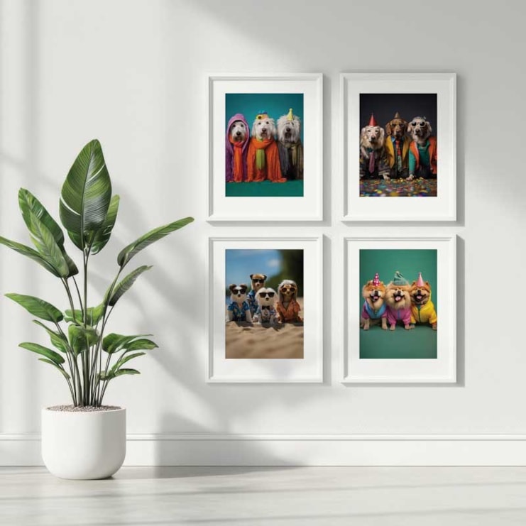 Wall Art Set - Groups Of Dogs Wall Art Set - Groups Of Dogs