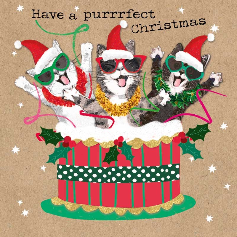 An image of Christmas Card - Purrrfect Christmas