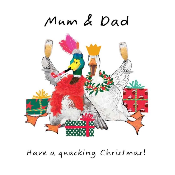 Mum & Dad Christmas Card - Mum & Dad, Have A Quacking Christmas Mum & Dad Christmas Card - Mum & Dad, Have A Quacking Christmas