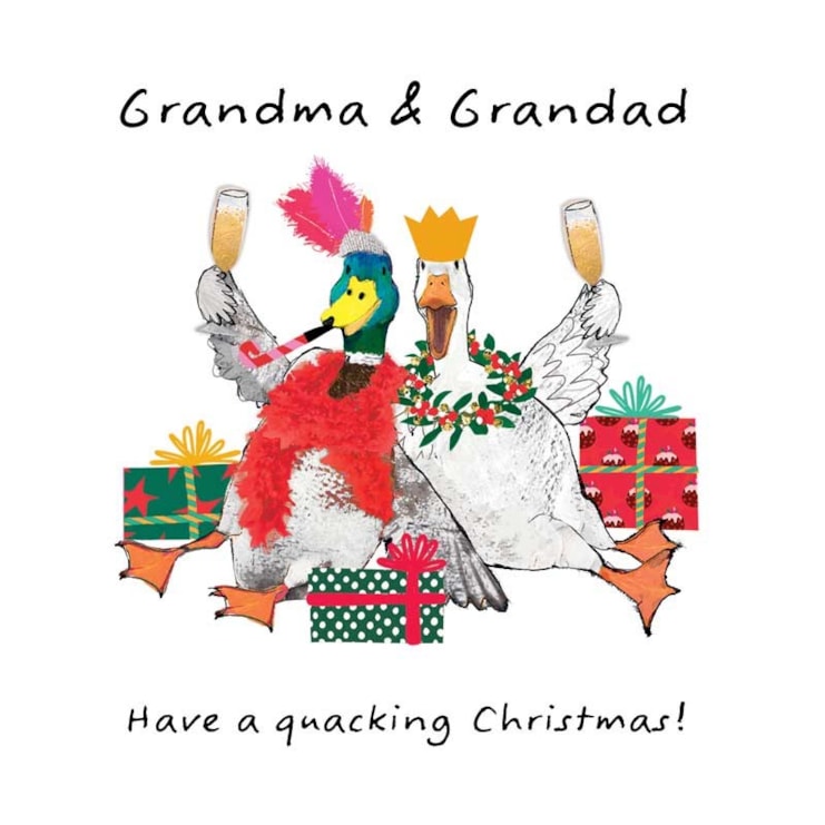 Grandma & Grandad Christmas Card -  Grandma & Grandad, Have A Quacking Christmas