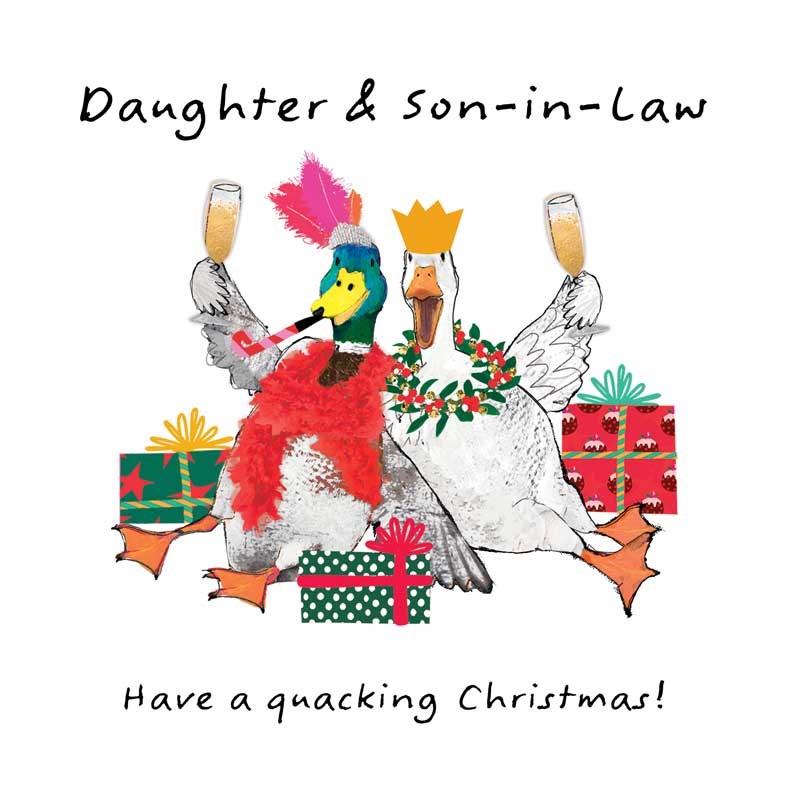 An image of Daughter and Son-in-Law Christmas Card -  Daughter and Son-in-Law Have A Quackin...