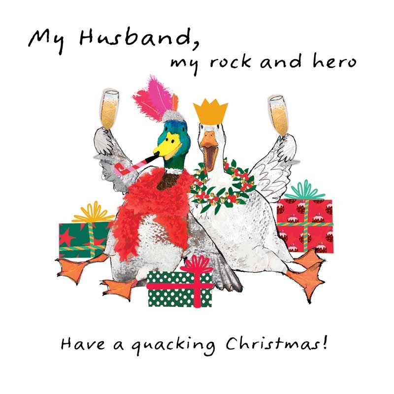 An image of Husband Christmas Card -  My Husband, My Rock My Hero