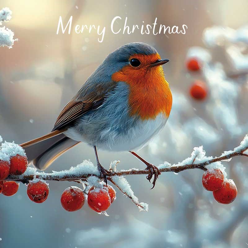 An image of Christmas Card - Christmas Robin