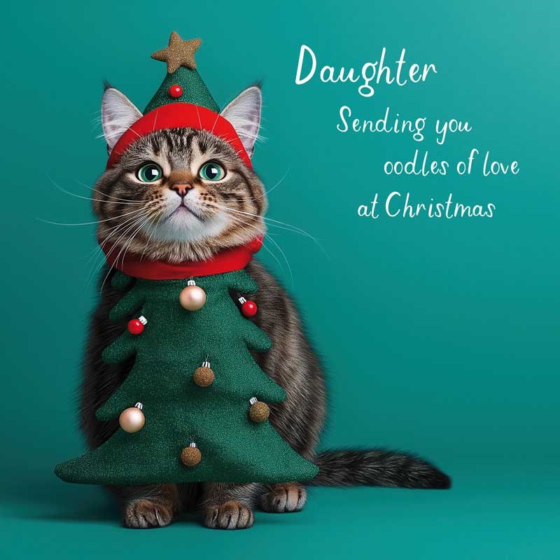 An image of Daughter Christmas Card -  Daughter Sending You Oodles Of Love