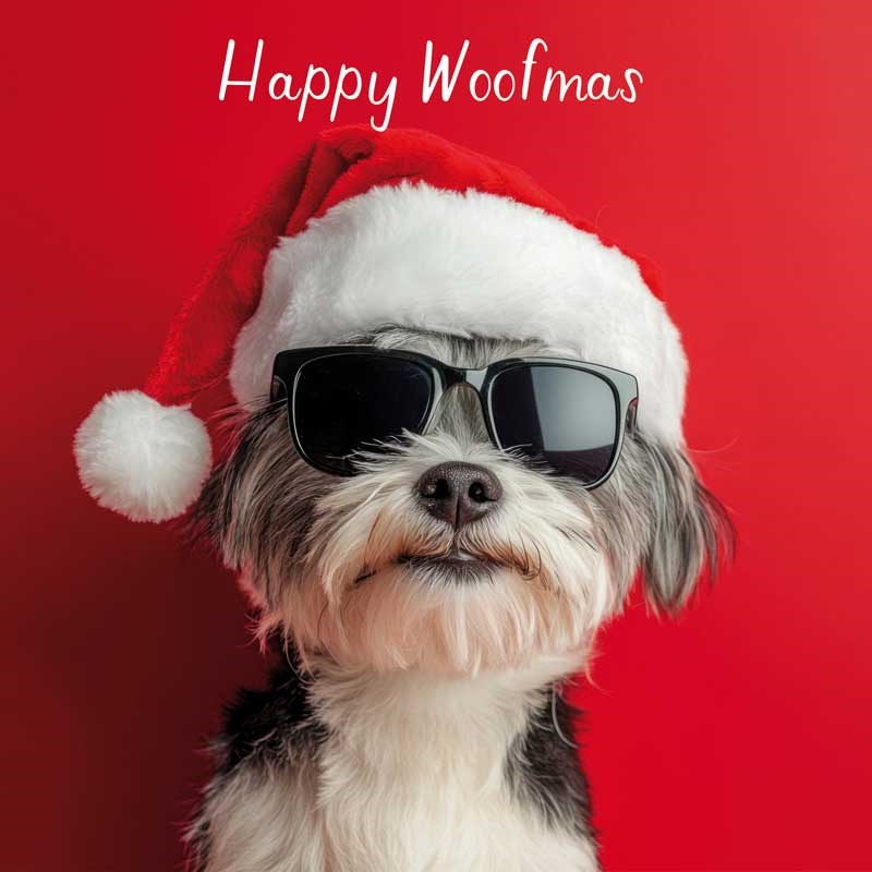 An image of Christmas Card - Happy Woofmas
