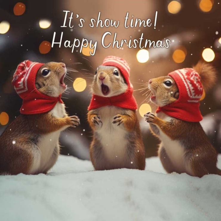 Christmas Card - It's Show Time! Happy Christmas