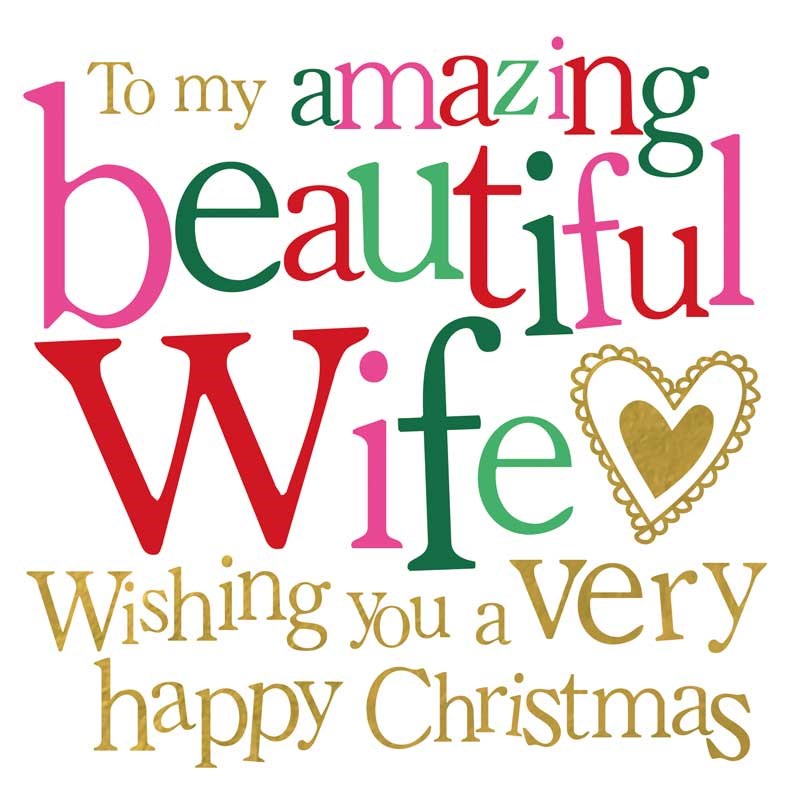An image of Wife  Christmas Card -  Amazing Beautiful Wife Happy Christmas