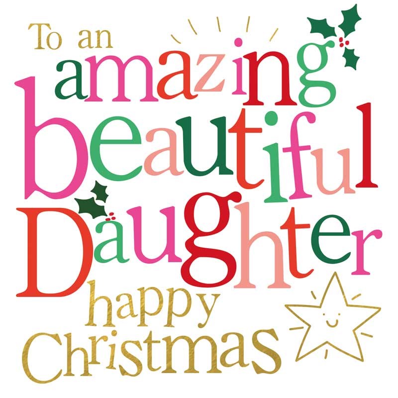 An image of Daughter Christmas Card -  Amazing Beautiful Daughter
