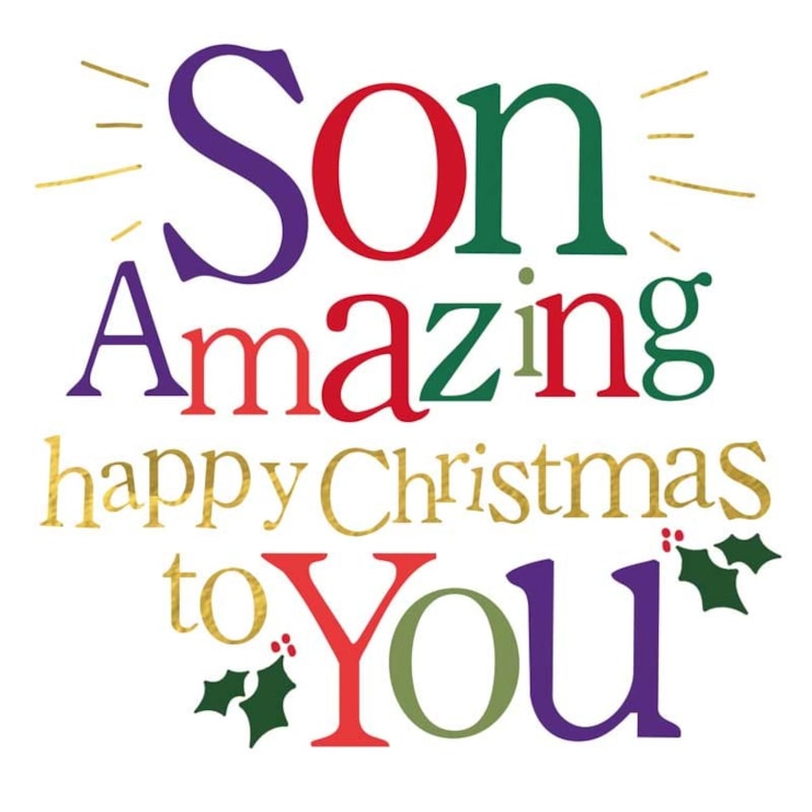 Son Christmas Card - Son Amazing Happy Christmas To You Son Christmas Card - Son Amazing Happy Christmas To You