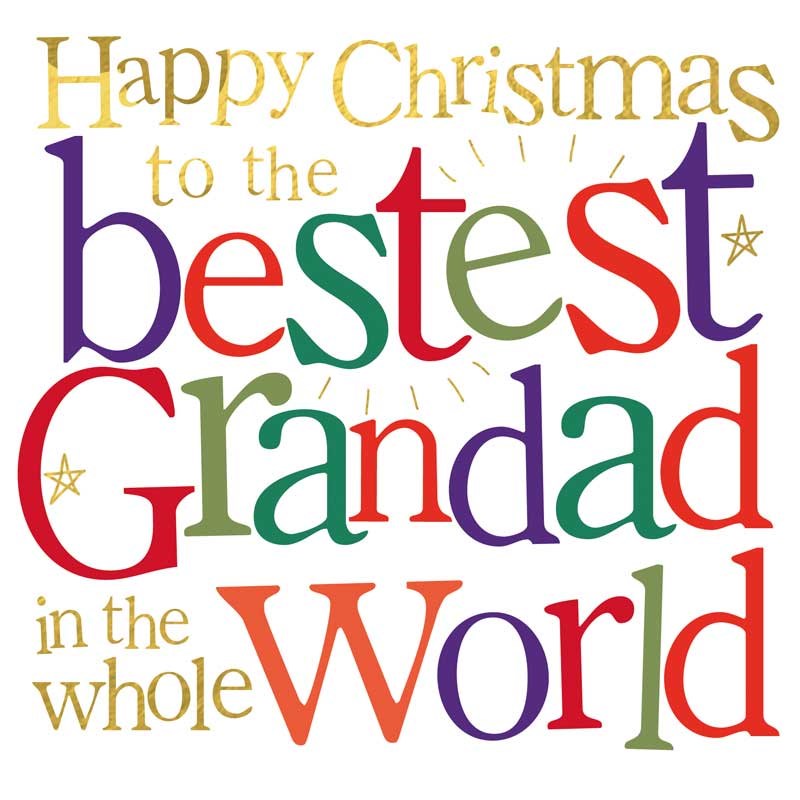 An image of Grandad Christmas Card -  Bestest Grandad In The World