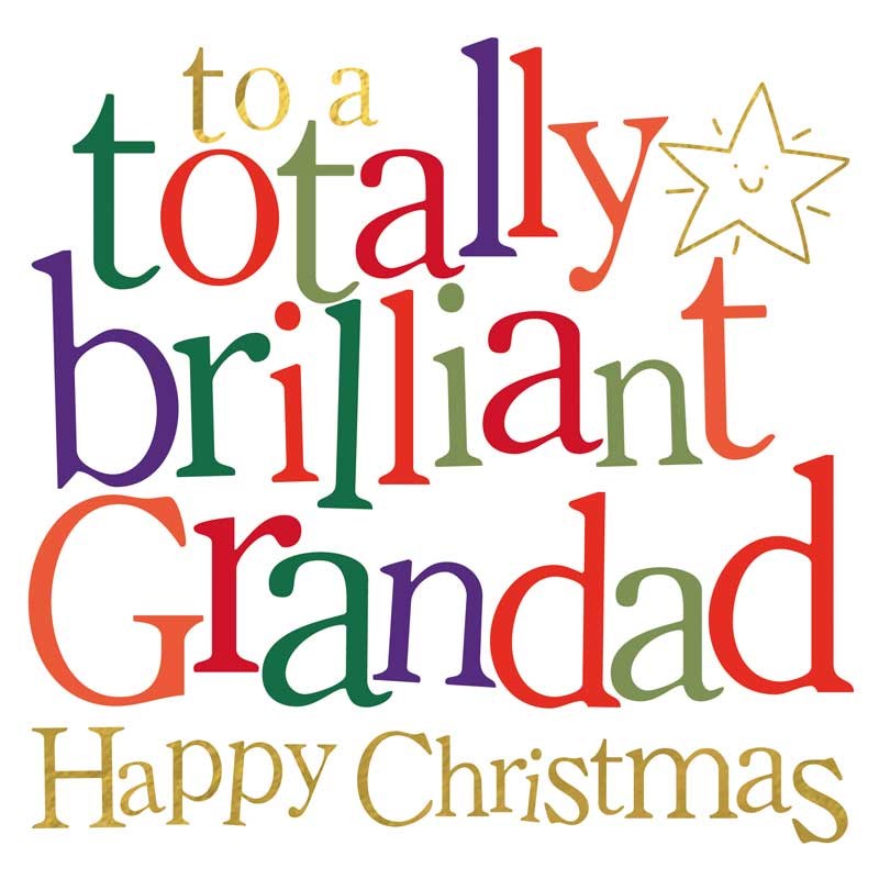 An image of Grandad Christmas Card -  Totally Brilliant Grandad Happy Christmas