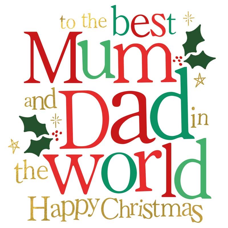 An image of Mum and Dad Christmas Card -  Best Mum And Dad