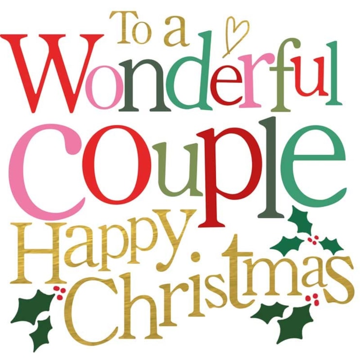 Christmas Card -  Wonderful Couple Happy Christmas