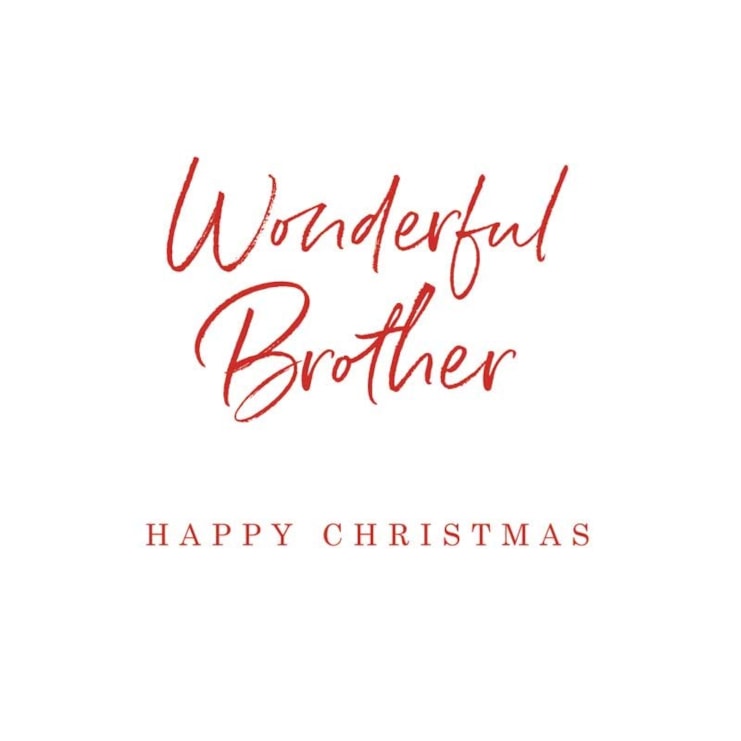Brother Christmas Card - Wonderful Brother Happy Christmas Brother Christmas Card - Wonderful Brother Happy Christmas